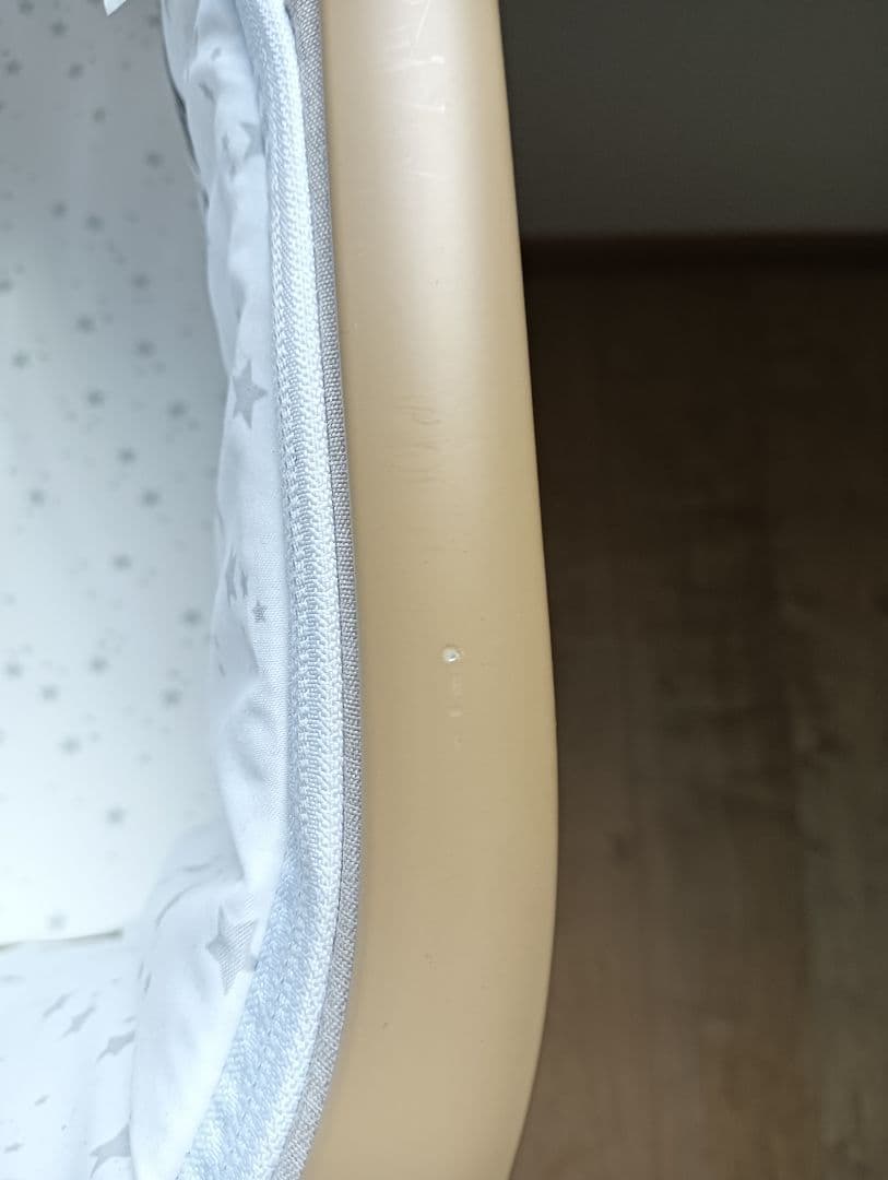 HZDMJ ベビーベッド ベージュ 説明書・蚊帳付き