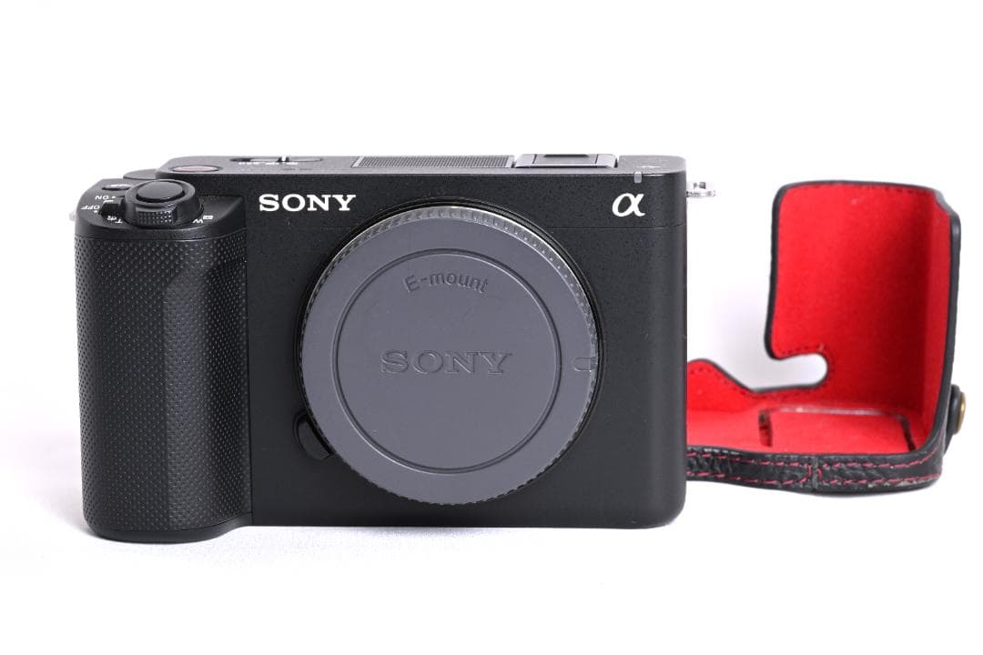 美品：SONY VLOGCAM ZV-E1 ボディ 牛革カメラケース付