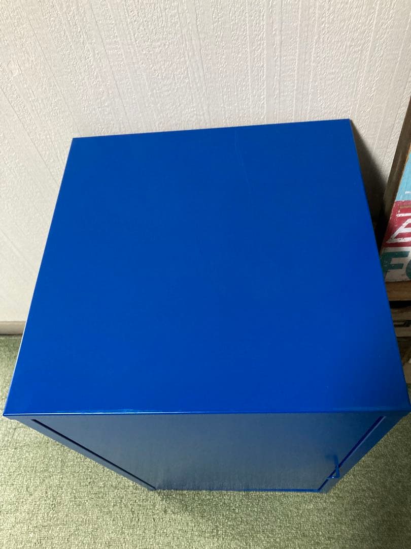 廃盤品　イケア　リックスフルトキャビネット足無し　ブルーラック