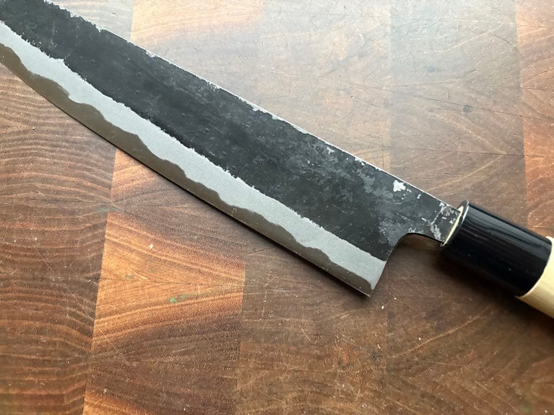 土佐打刃物　青2 切付　和　牛刀　210mm 7寸　包丁　霞　手打　未使用　青紙