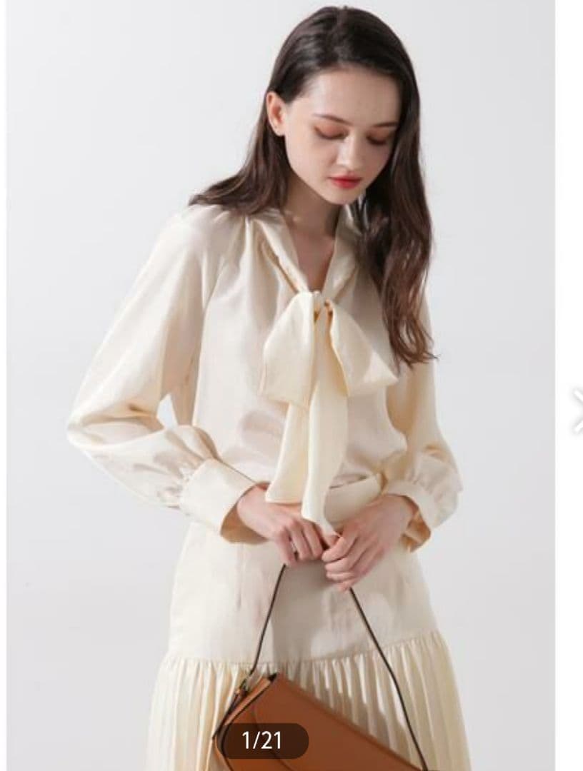 mi新品未使用タグ付きピンキーダイアンラグランボウタイブラウス