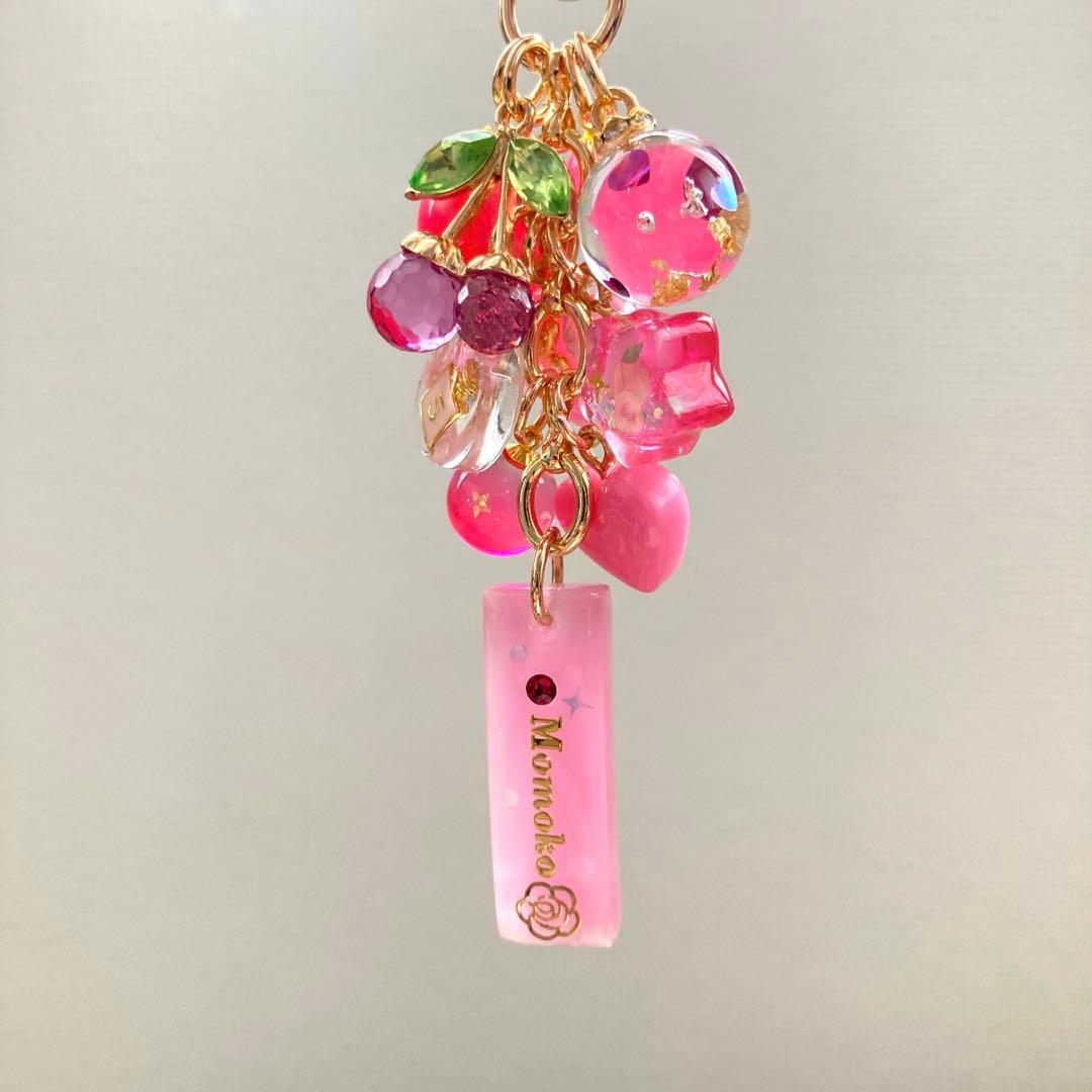 メロちゃんページ　名入れチャーム　レジンキーホルダー 5点