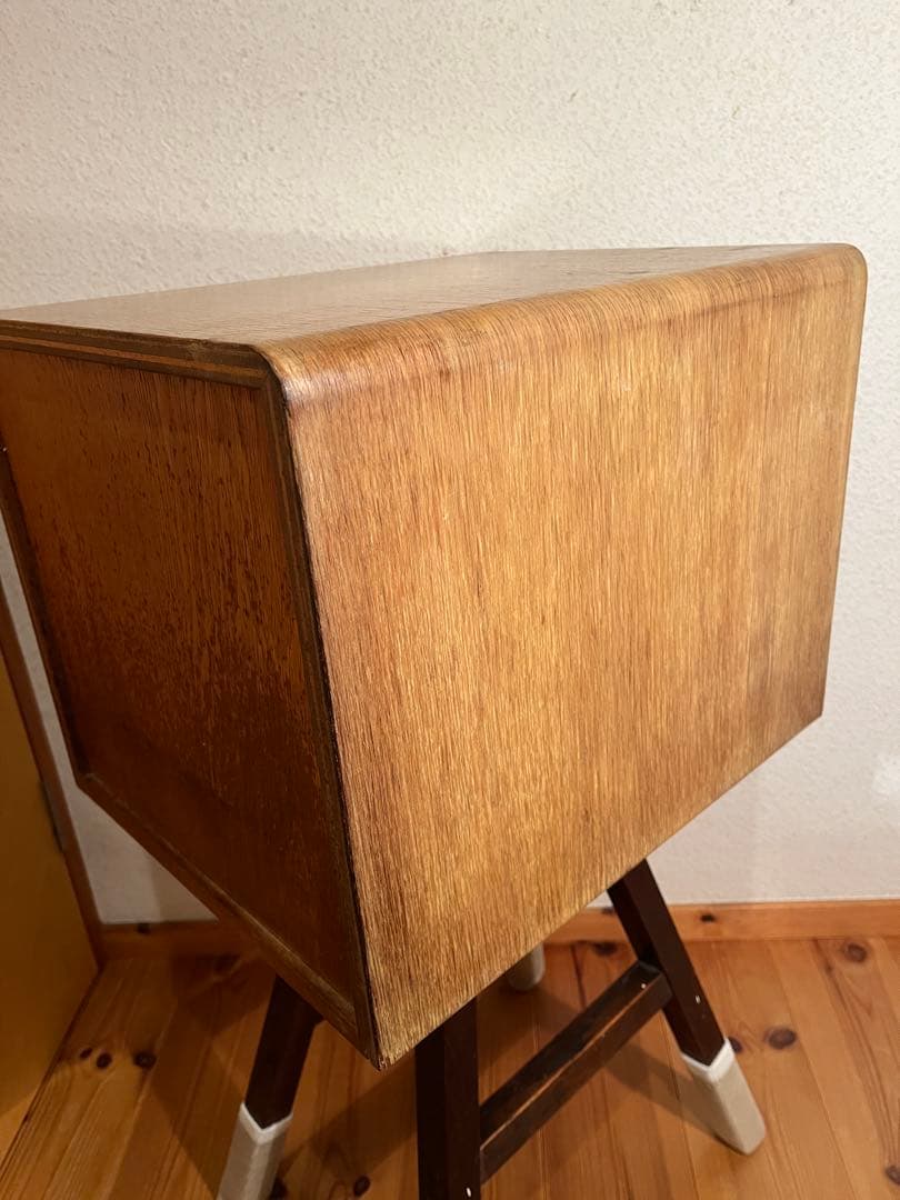 昭和レトロ アンティーク 図書館 木製カードケース 2列3段 木製引き出し