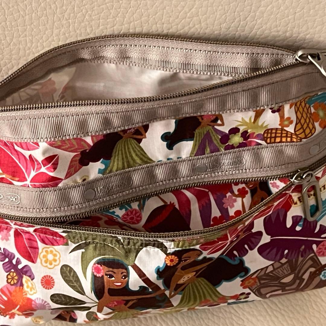 【新品未使用】レスポ　ハワイ限定フラガール　ラージウィークエンダー＆ポーチ