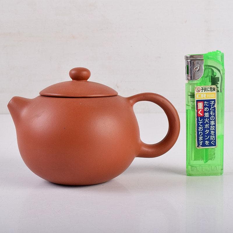 中国　紫砂　朱泥　急須　茶壷　在銘　V　R8920