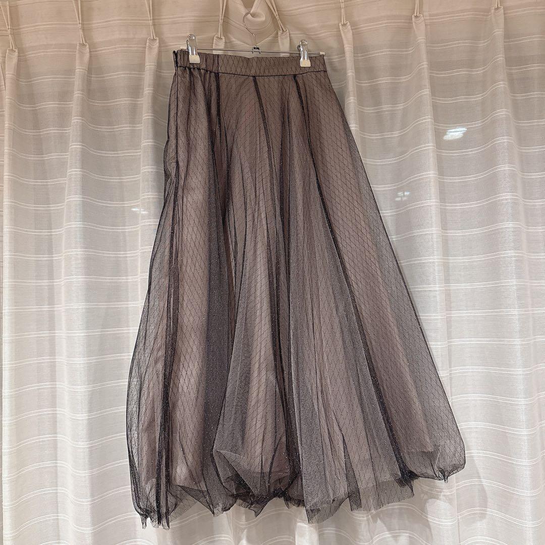 SNIDEL カーディガン　ブラック スカート