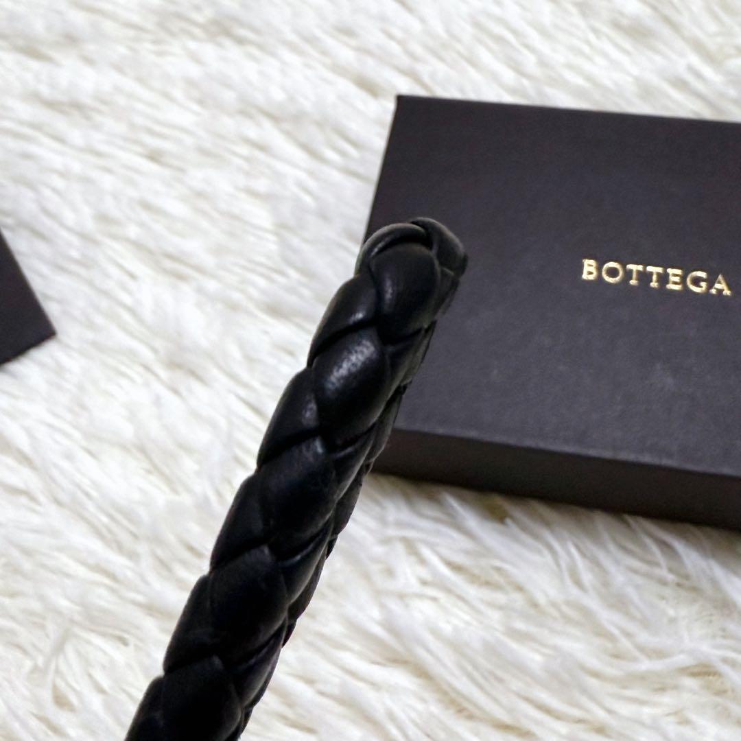 BOTTEGAVENETA ボッテガヴェネタ キーリング 編み込み ブラック 黒