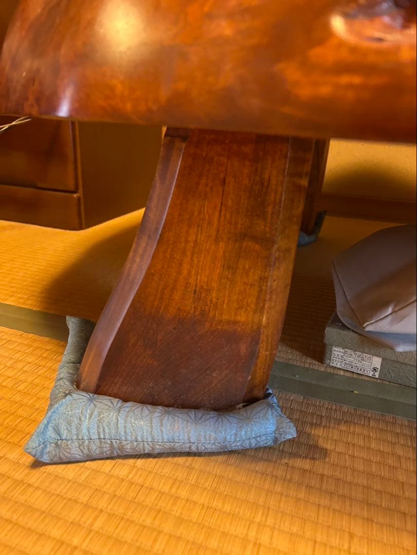 ち*ー様 【O-1288】一枚板 座卓 机 テーブル 昭和レトロ アンティーク