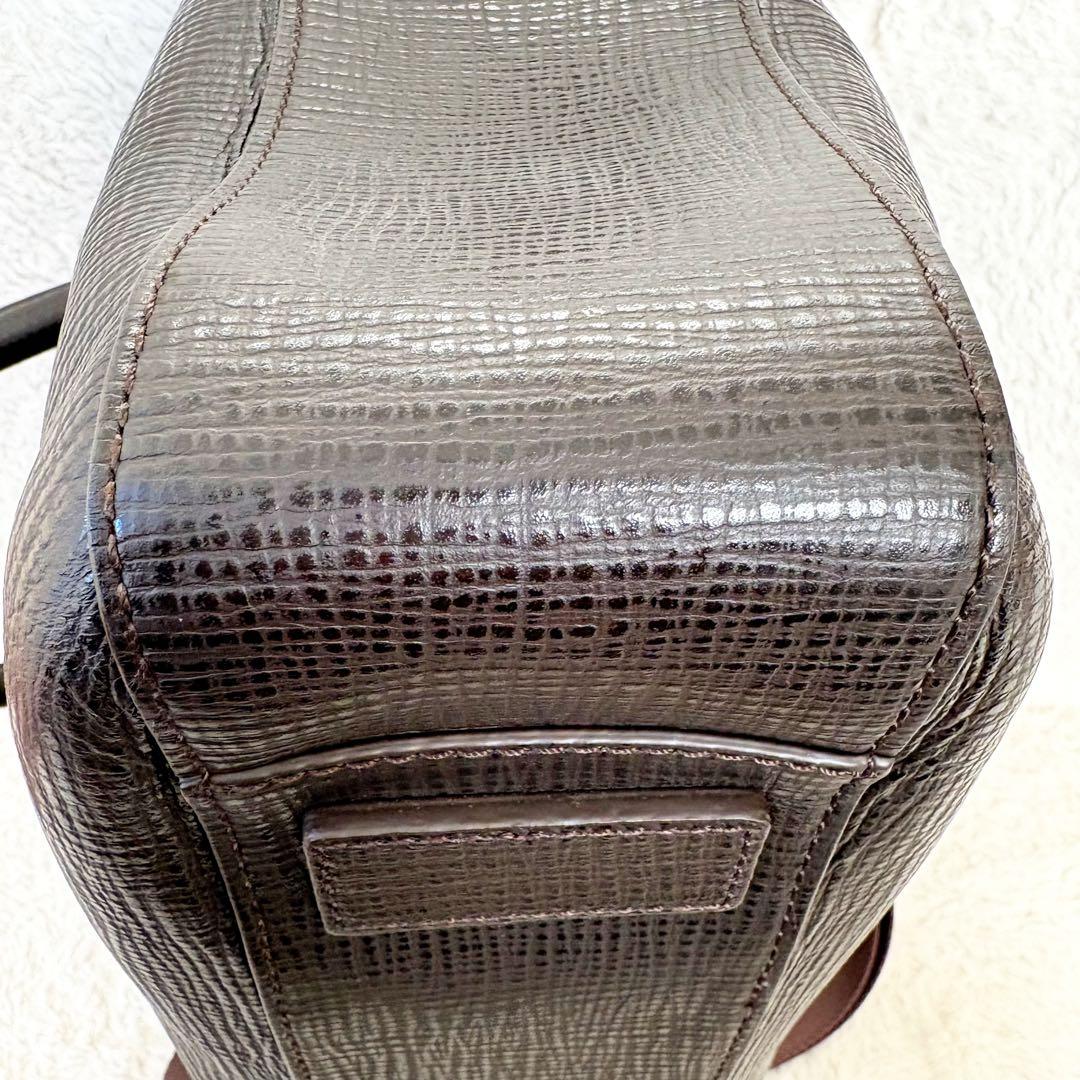 極美品　ヒューゴボス　ブリーフケース　ショルダーバッグ　2way ブラウン　本革