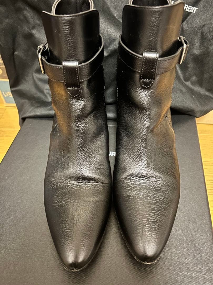 SAINT LAURENT ブラック アンクルブーツ