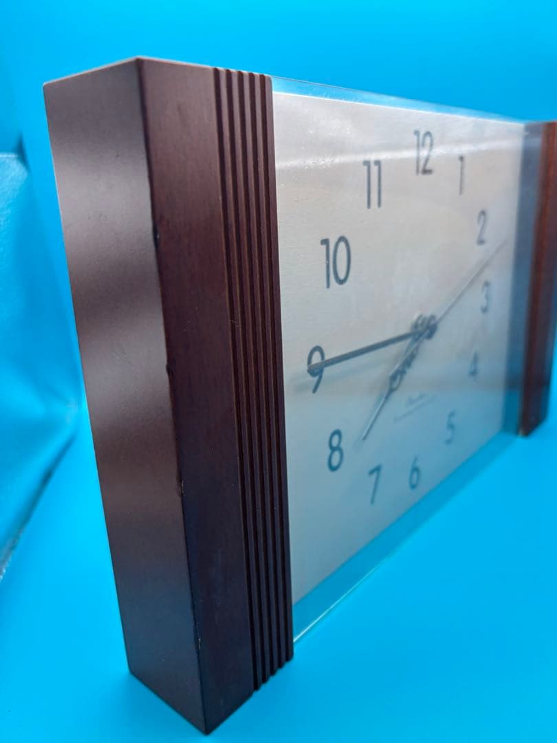 Chambre シャンブル 置き時計 木目調 レトロ インテリア