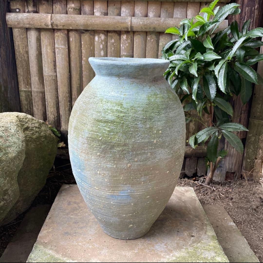 壺 傘立て 花器 高さ(約)43㎝ ビンテージ 昭和レトロ オブジェ