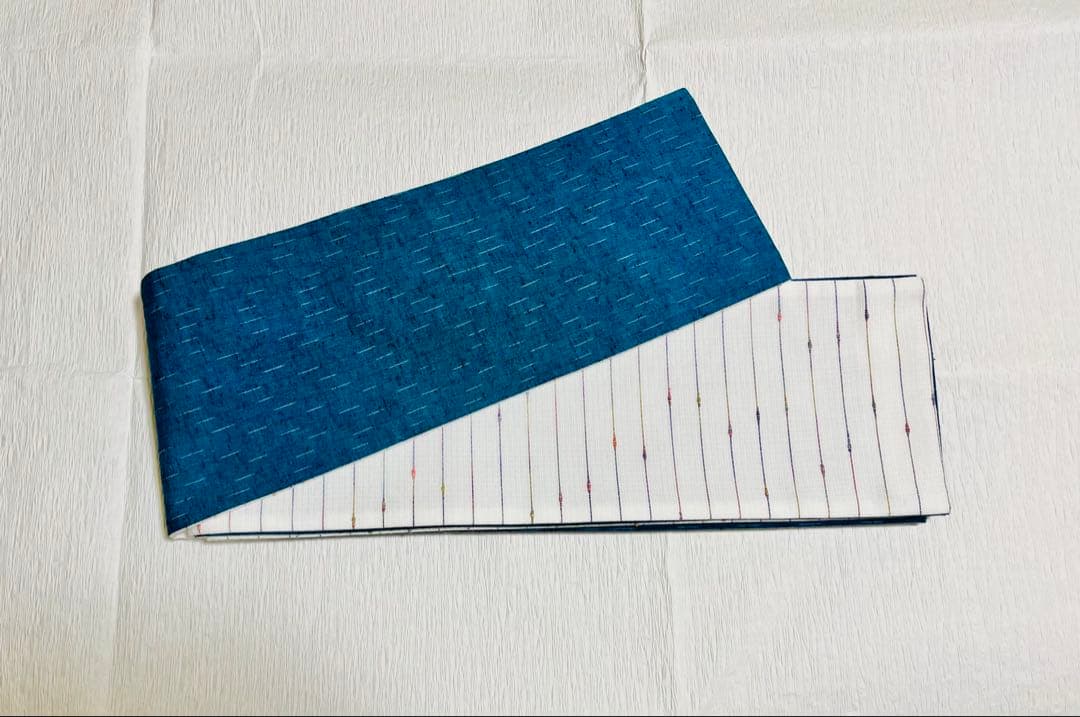 【新品】さが美 洗える着物 小紋 花柄 ＋ 久留米織 リバーシブル半幅帯 セット