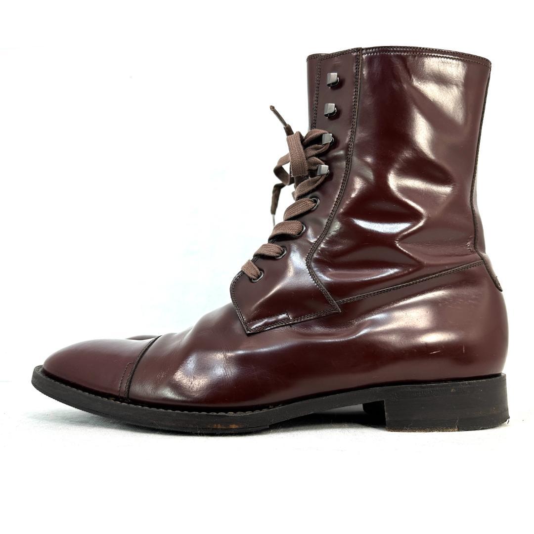 靴 GUCCI LACE UP BOOTS 44E us11 29cm Brown