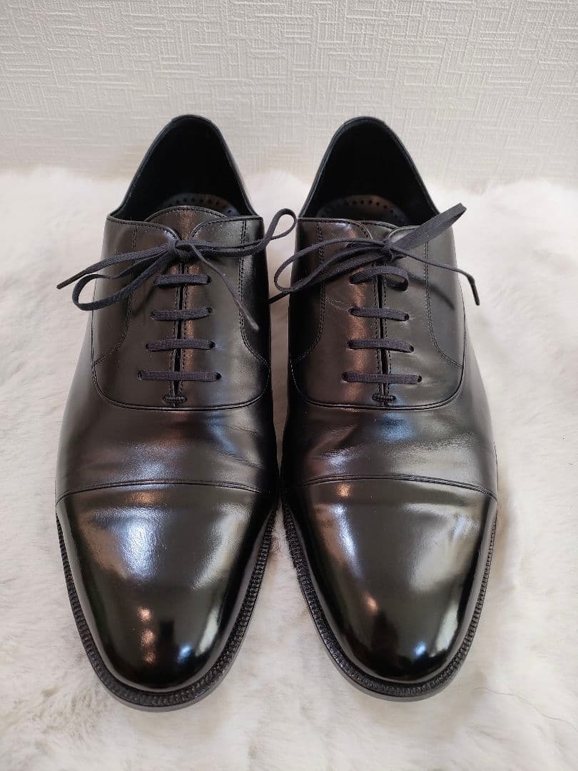 【未使用級】Marelli マレリー 本革 ストレートチップ 革靴 ブラック