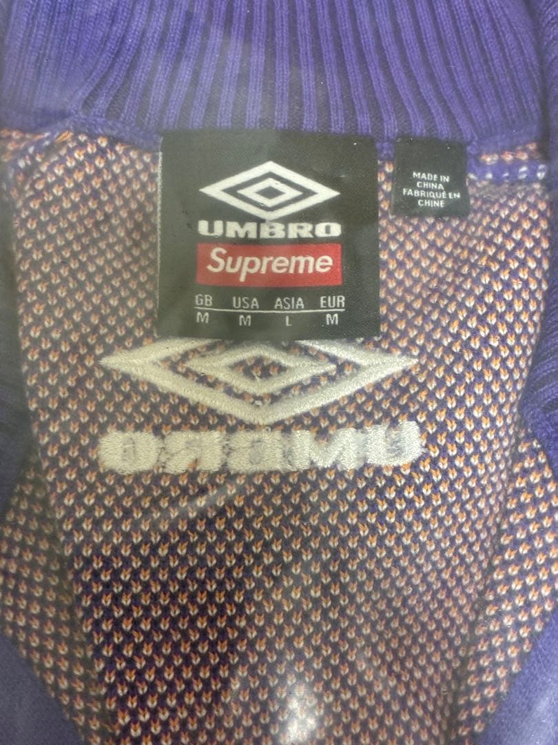 トップス Supreme x Umbro Zip Up Sweater Purple