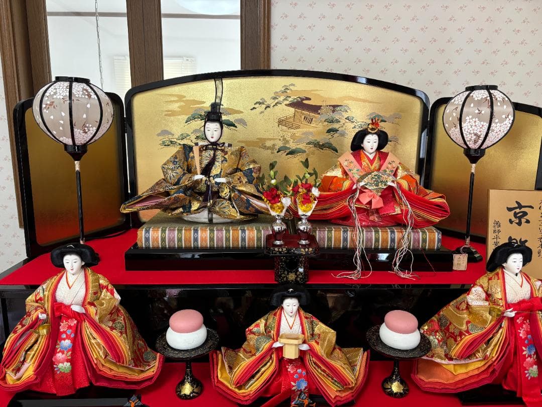 【まこちゃん専用】木製雛壇の足場と金屏風セット