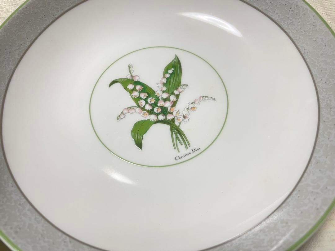 Christian Dior ミリラフォーレ 鈴蘭 スープ 皿 19cm 5枚組