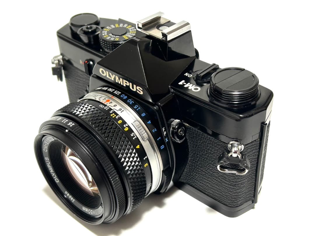完全動作(ストロボ以外)＆良品☆OLYMPUS OM-1 + 50mm F1.8