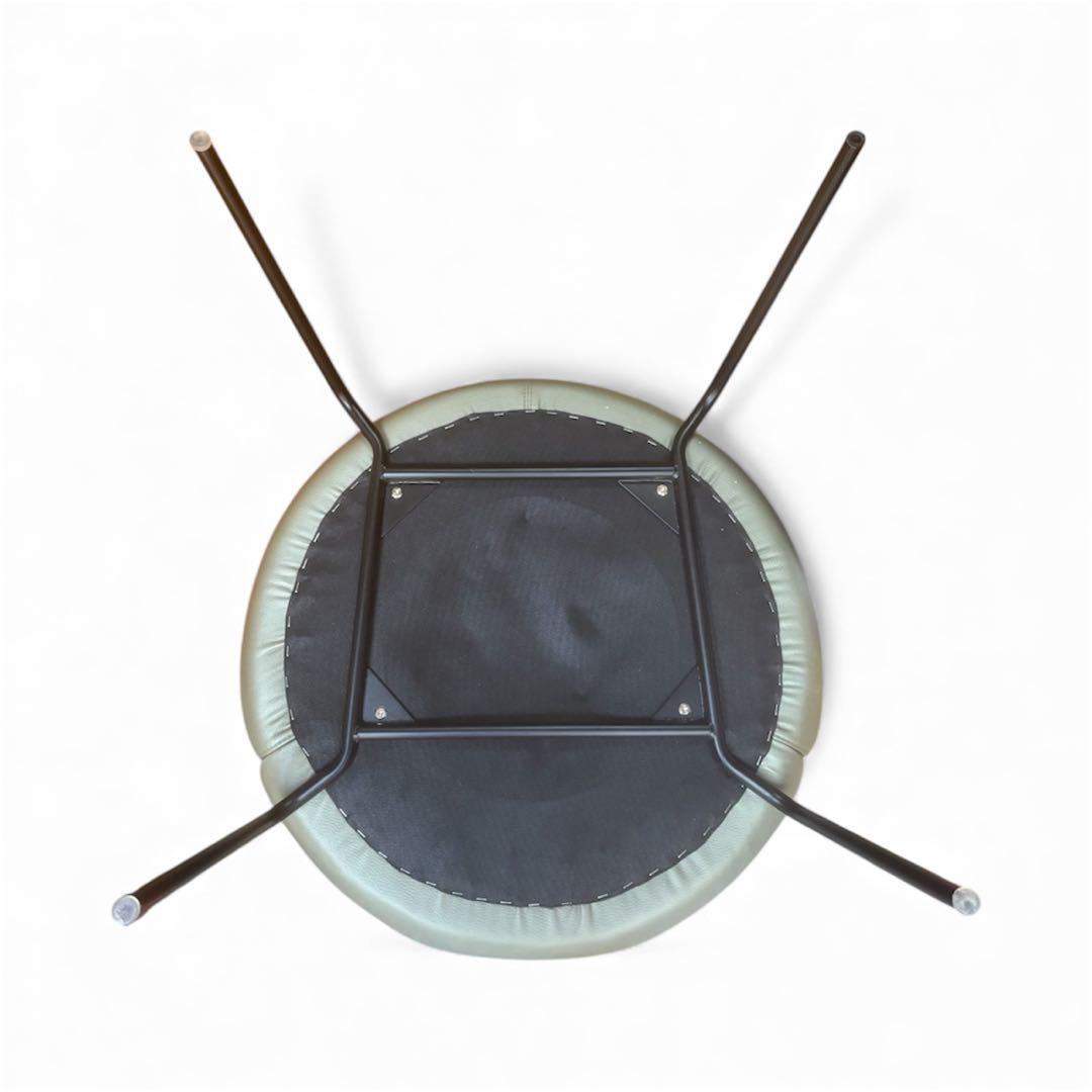 グリーン系 円形シート 椅子　1人用ソファ