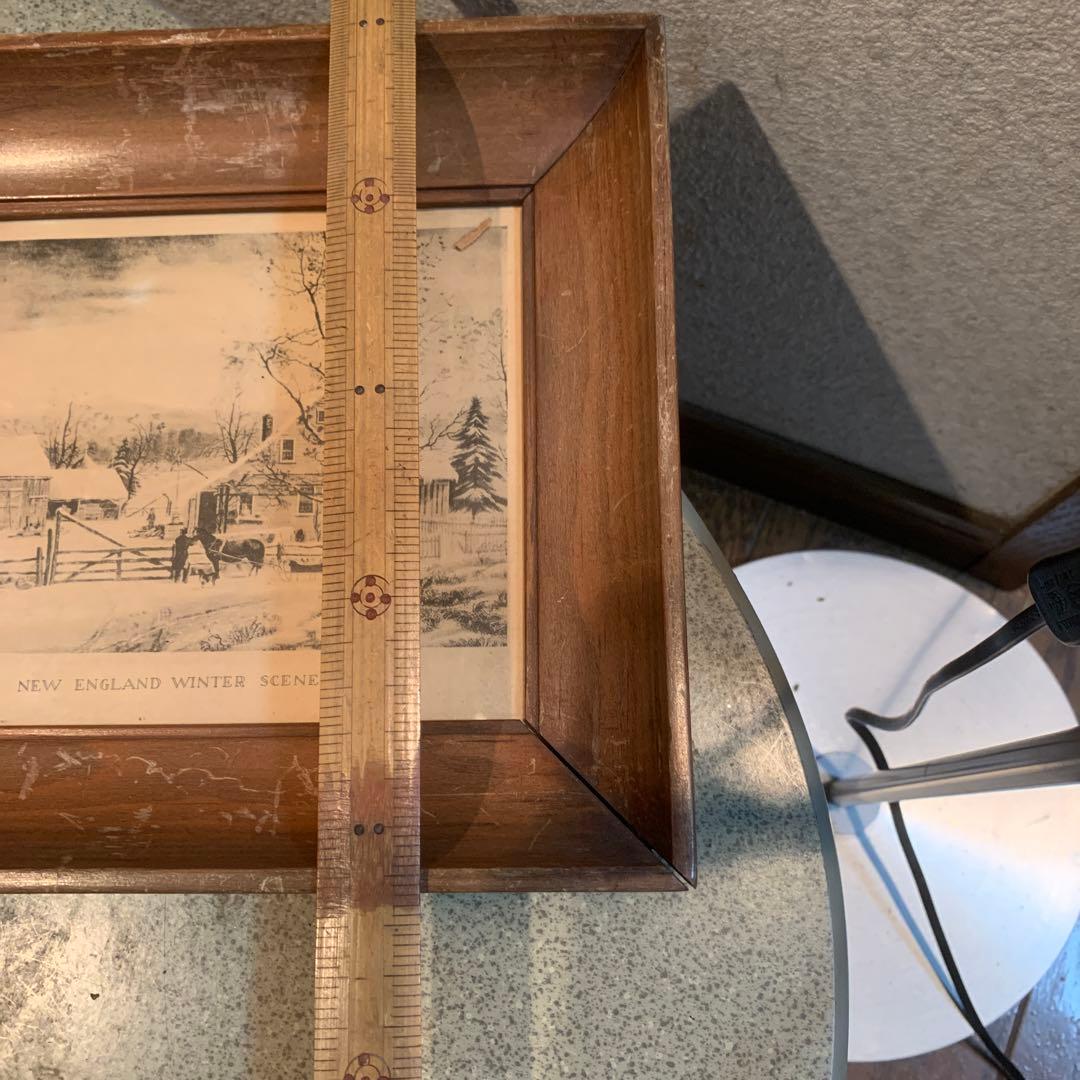 アンティーク　木製フォトフレーム