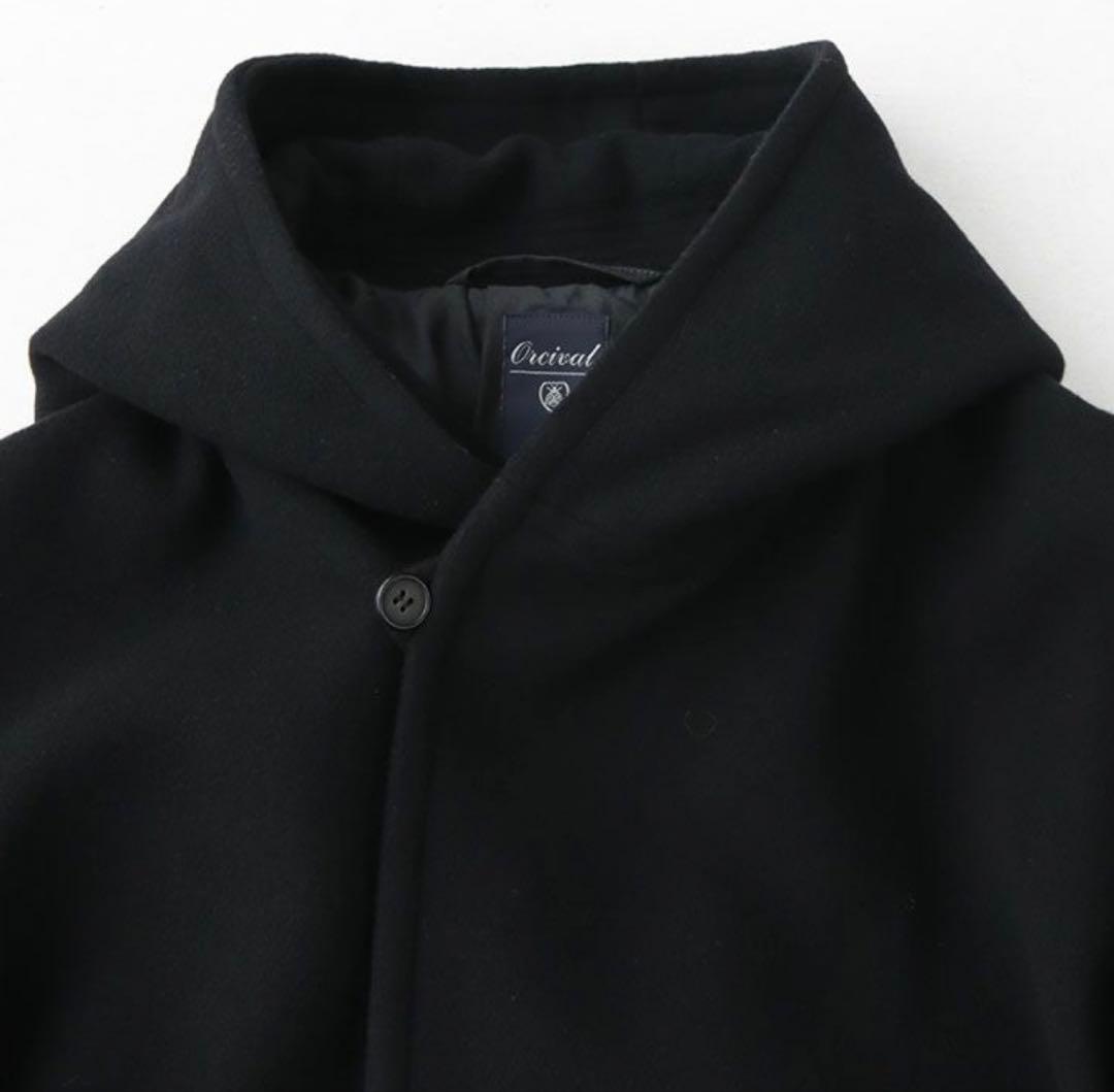 ORCIVAL ライトモッサフードコート サイズ2 フード付きネイビーコート