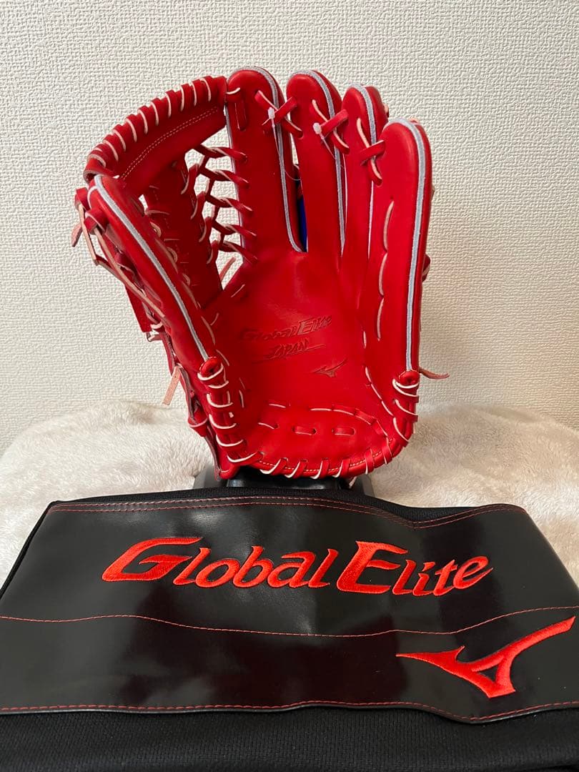【希少　日本製】ミズノ　グローバルエリート　硬式外野手用　野球　グラブ