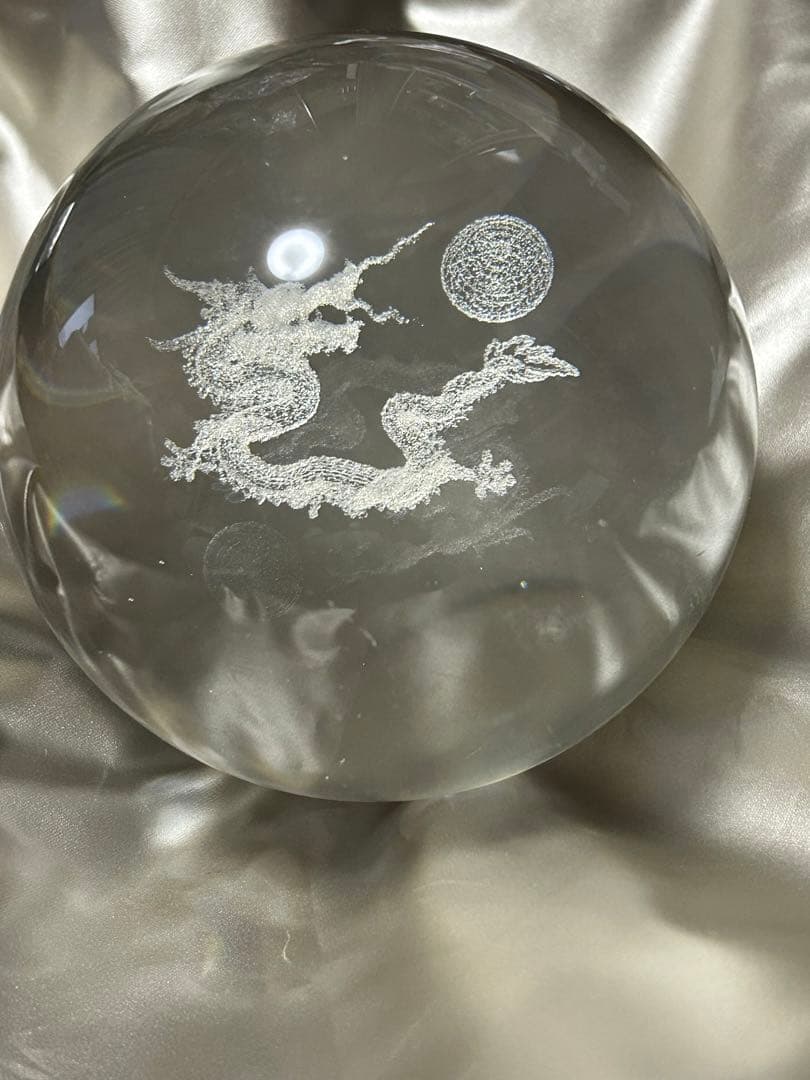 本水晶ドラゴン龍　径約11cm ヒーリングにも最適‼️3ヶ日SALE