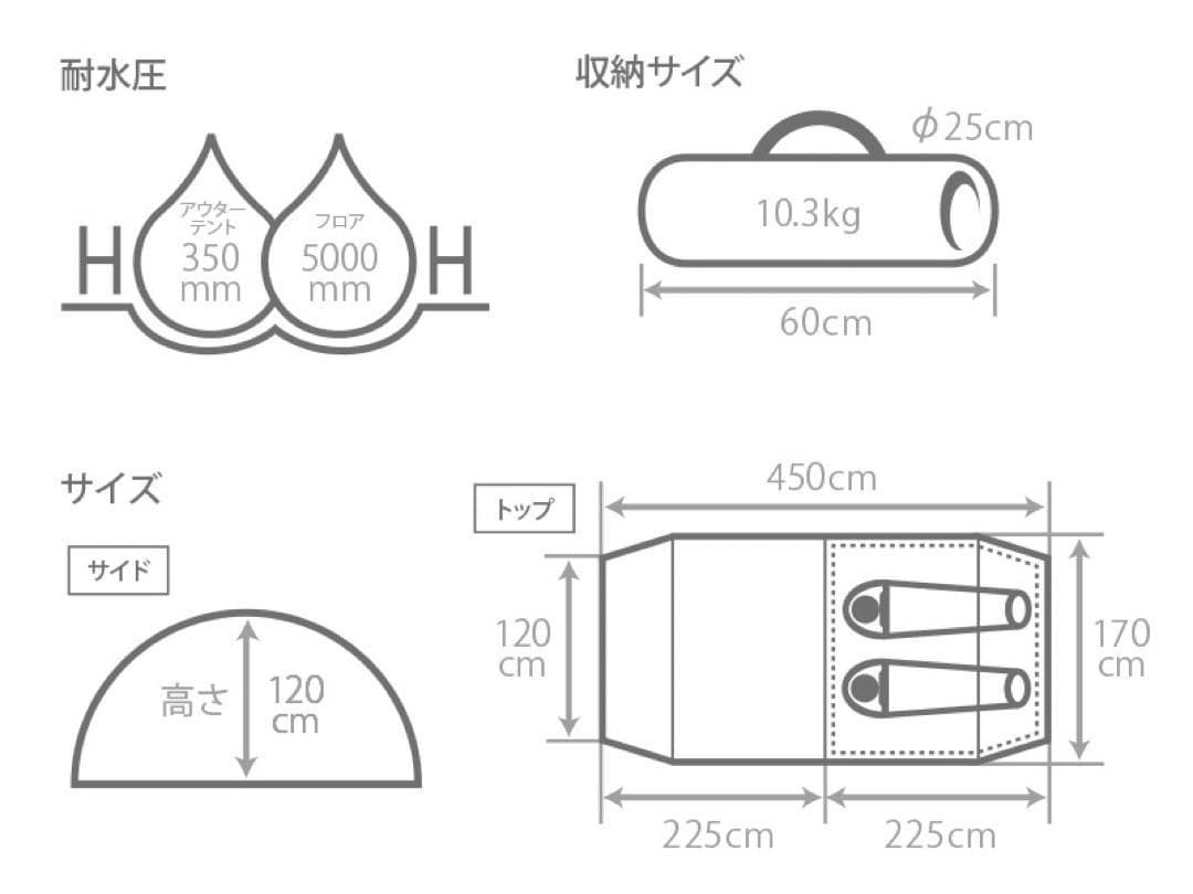 新品 DOD カマボコテント ソロ TC
