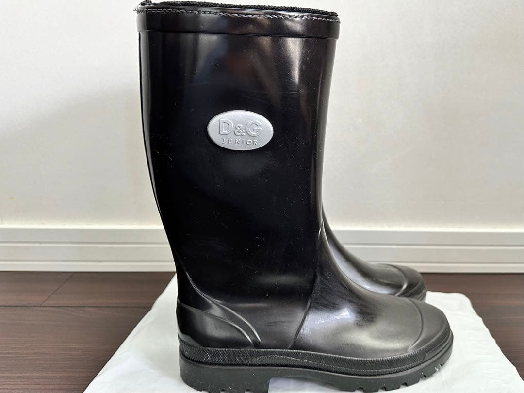 D &G ドルチェ&ガッバーナ　レインブーツ　黒　長靴