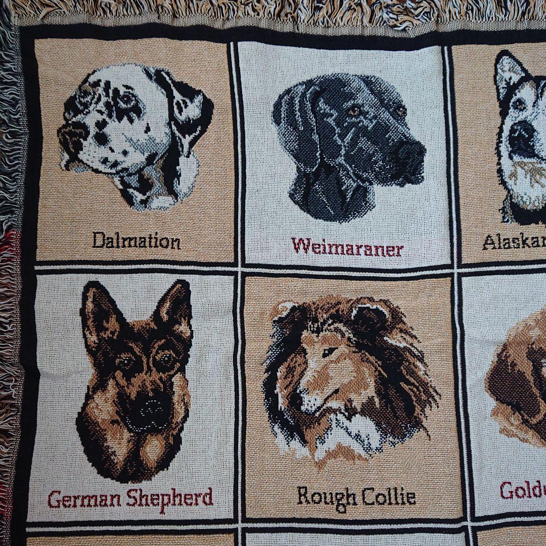 【新品】DOG (20犬種)柄 ラグ/カバー MADE IN U.S.A