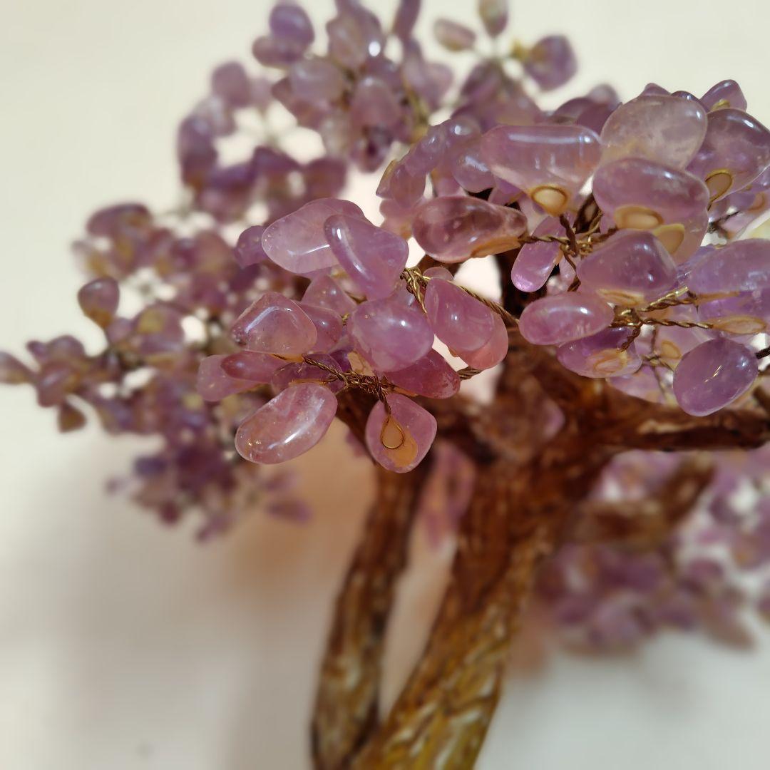 アメジスト桜木置物 アメジスト紫水晶