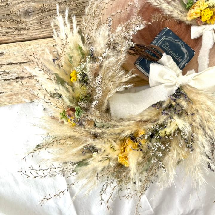 ナチュラルリース　パンパスグラス