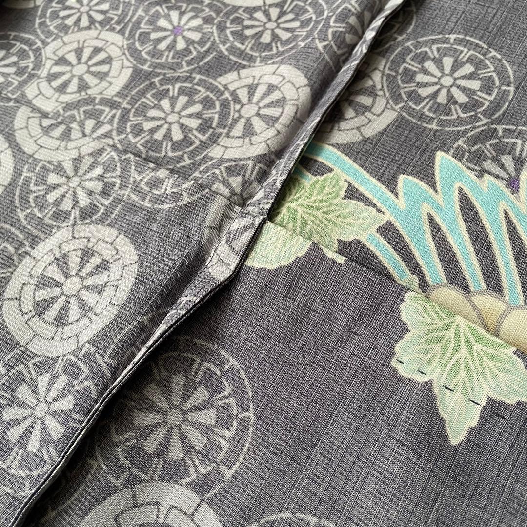 浴衣　アナスイ　ANNA SUI 花柄　歯車　オリエンタル　紫　パープル