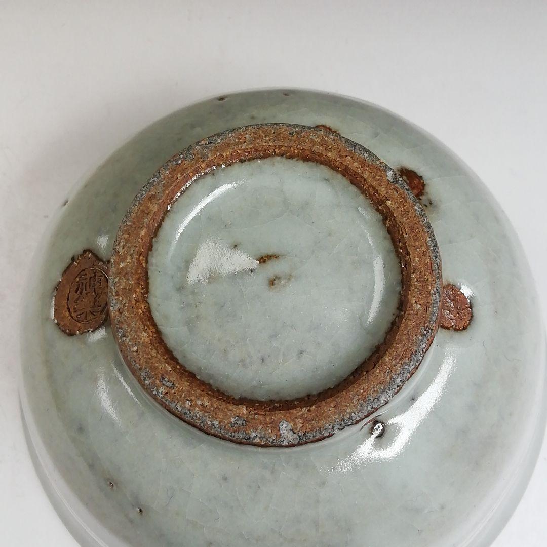 Ｔ８４８　茶碗　『白釉　茶碗』『神楽の窯　奥田康博 作』　共箱　抹茶碗　茶道具