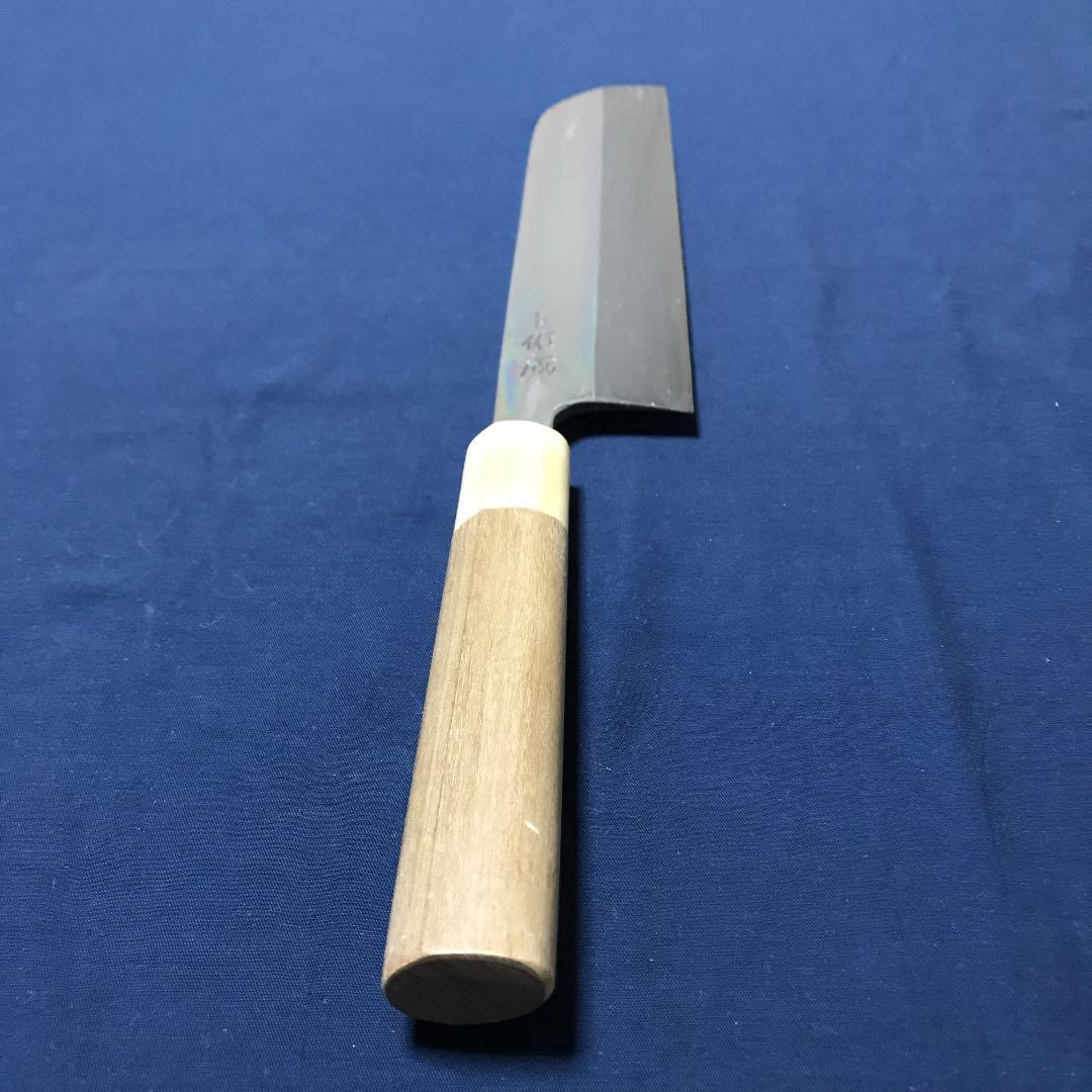 祐成　本職用鎌型薄刃包丁　日本鋼　八寸