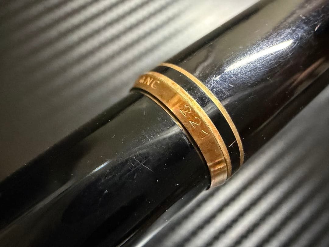 美品 吸入式 モンブラン No.221 ブラック F 細字 万年筆