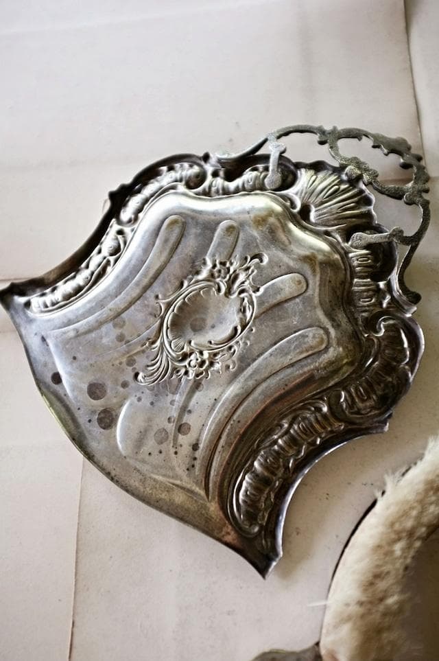 sold france 貝と薔薇とロカイユとロココ的ダストパン＆ブラシセット