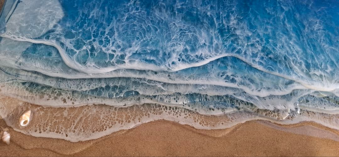 値下げ、エポキシオーシャンアート。立体アート、海アート