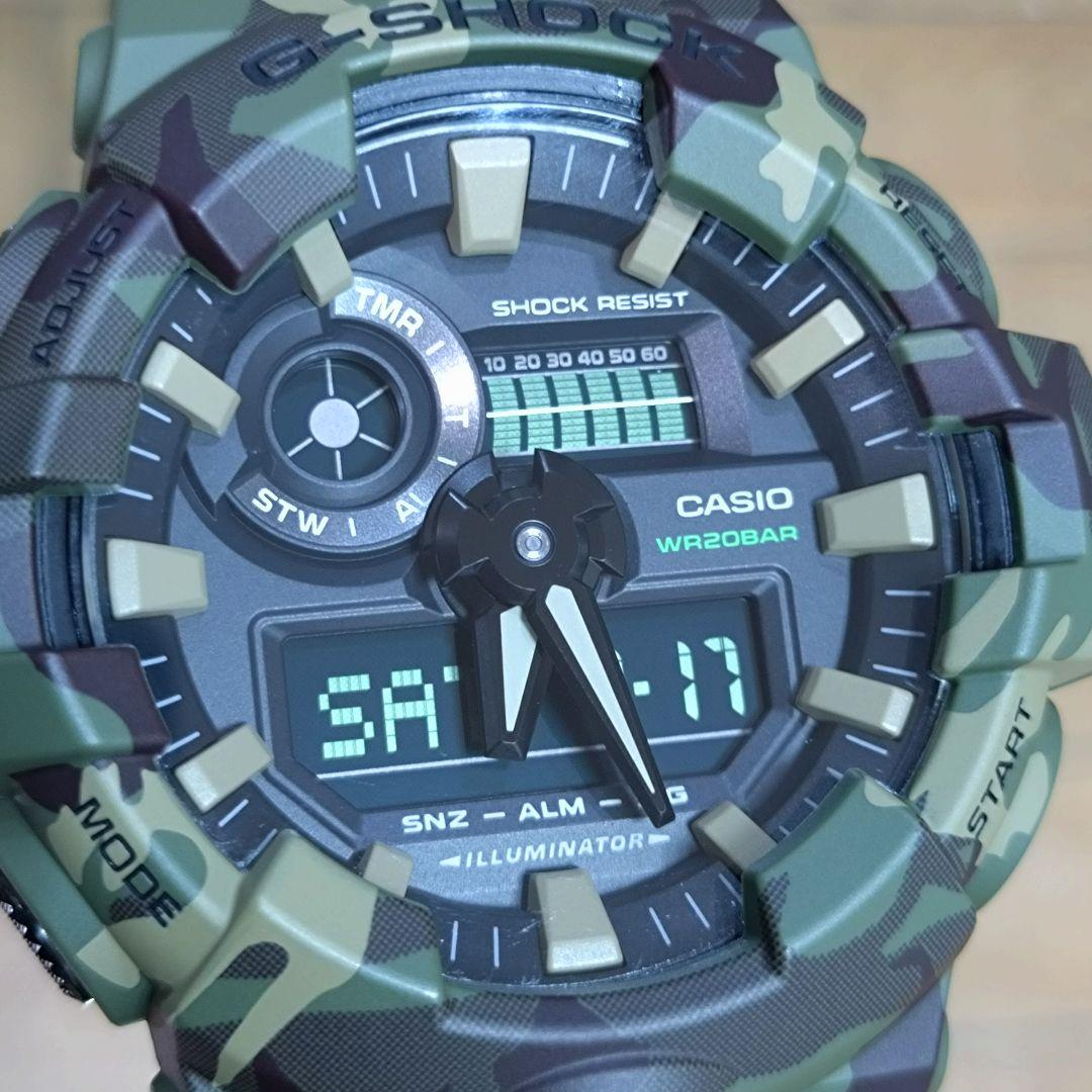 【美品】CASIO　G-SHOCK　GA-700CM グリーンカモフラージュ