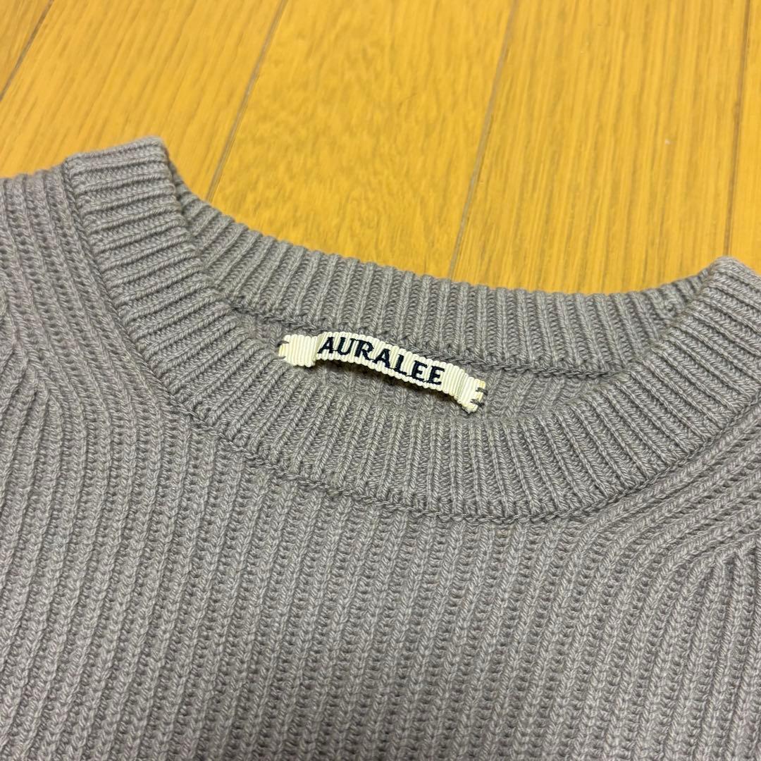 トップス AURALEE SUPER FINE WOOL RIB KNIT P/O 3
