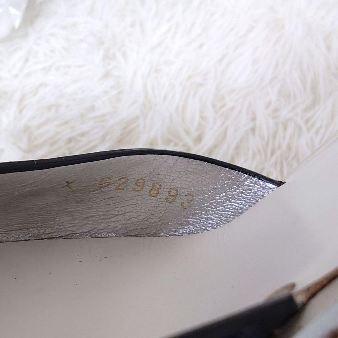 シャネル ミュール チェーン ココマーク ウッドソール 36c エナメル 保存袋