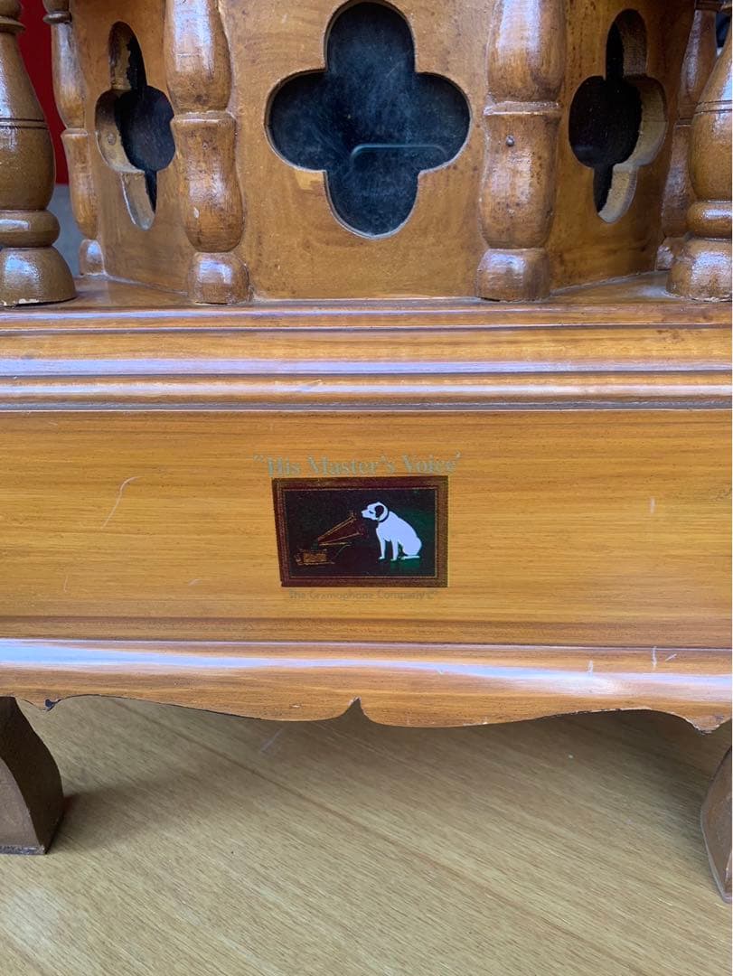 アンティーク　特大　ビクター　八角型蓄音機　稼働品　ラッパ　ゼンマイ式　骨董