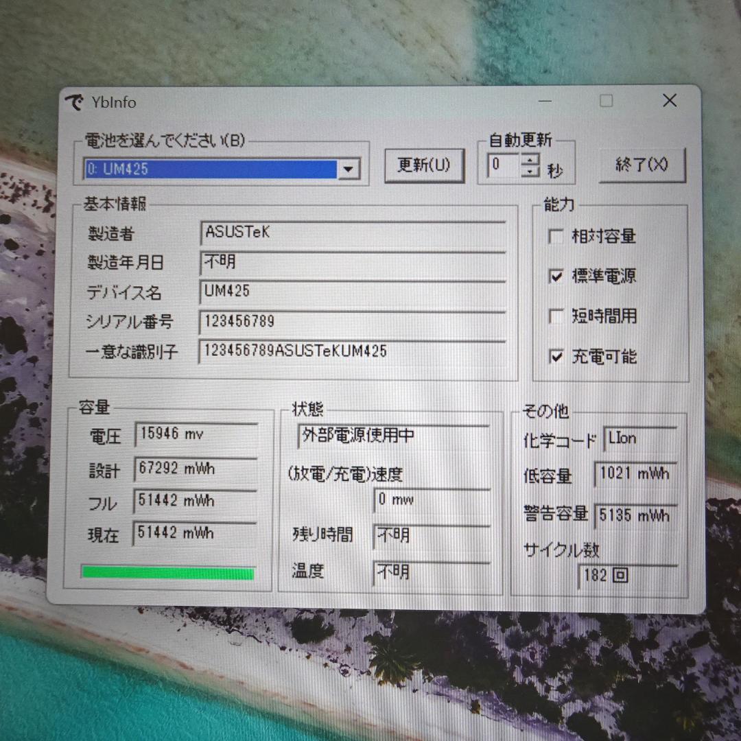 美品 ZenBook UM425I Ryzen7 8GB 512GB オフィス