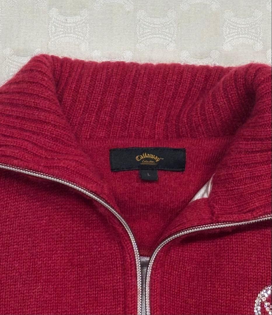 Callaway カシミヤ100％　 セーター カーディガン　新品　防寒　裏地