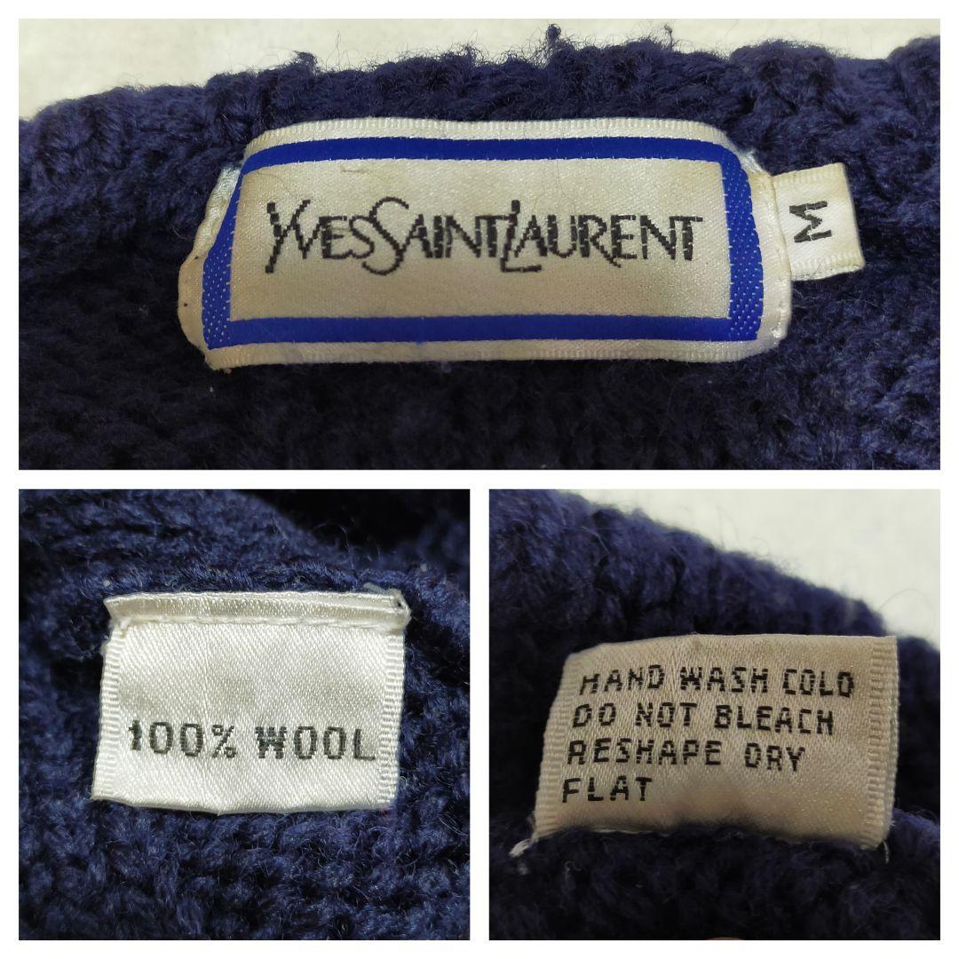 80S 90S　YVES SAINT LAURENT　ケーブルニットセーター