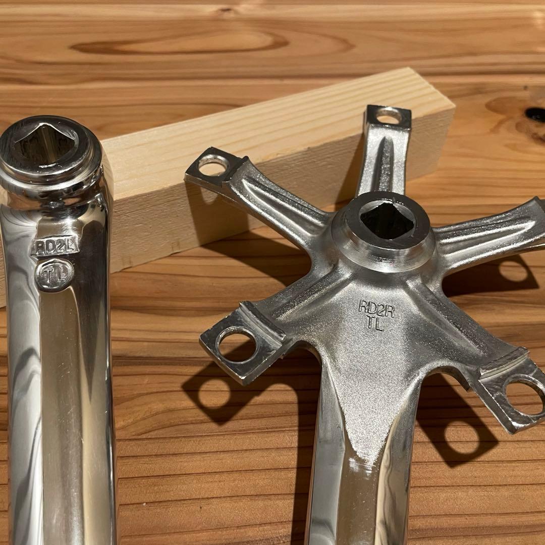 【鏡面仕上】SUGINO スギノ RD2 ピスト クランクアーム シルバー