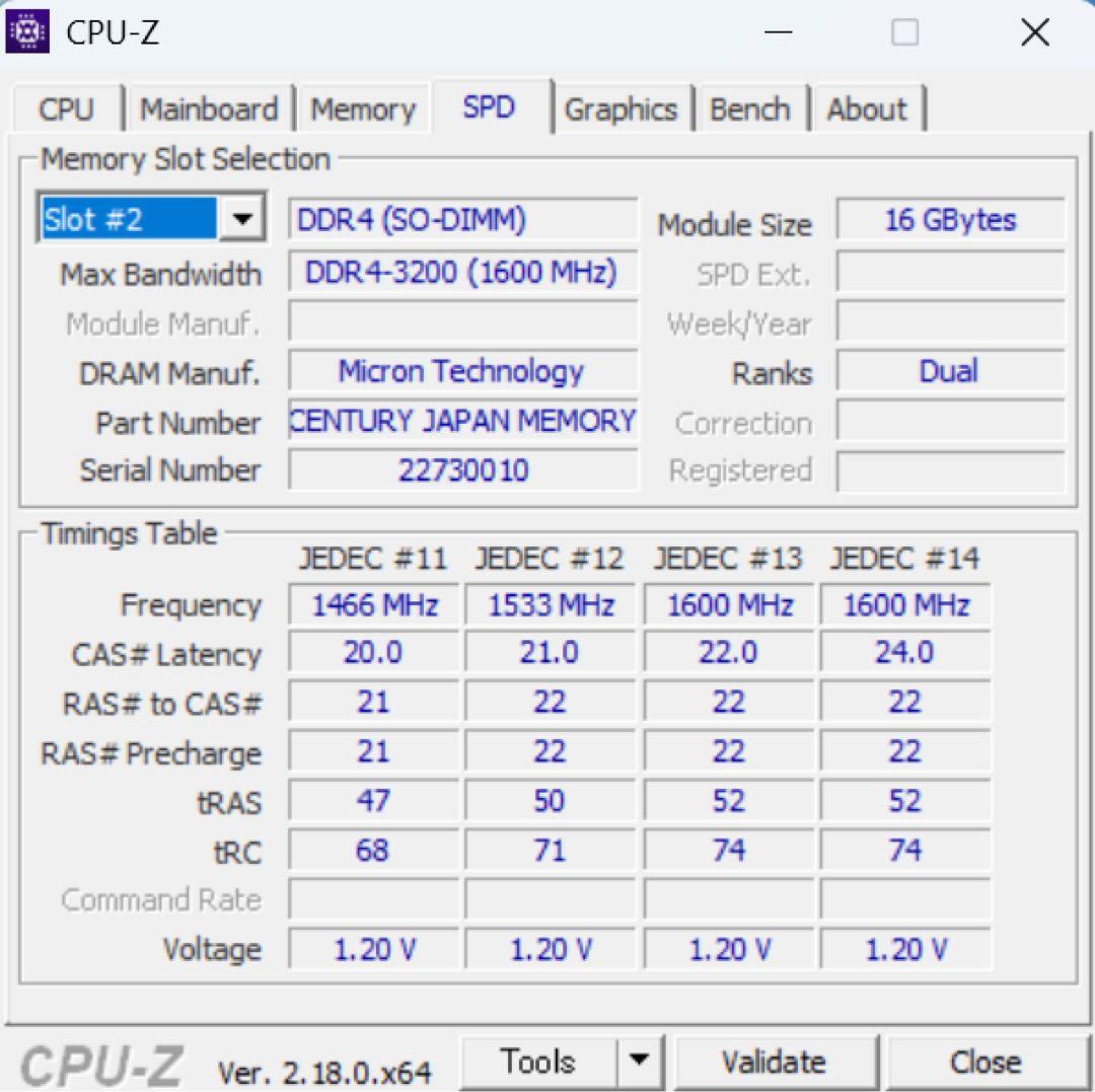 T*8様 CENTURY メモリ DDR4-3200 16GB x2枚= 32G