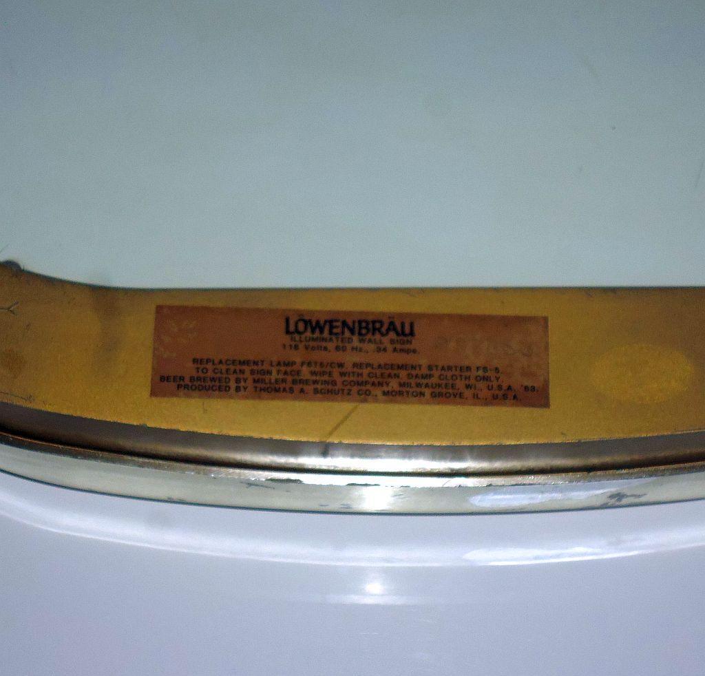 m*a様 LOWENBRAU　リーベンブロイ　電飾看板　USA　ヴィンテージ