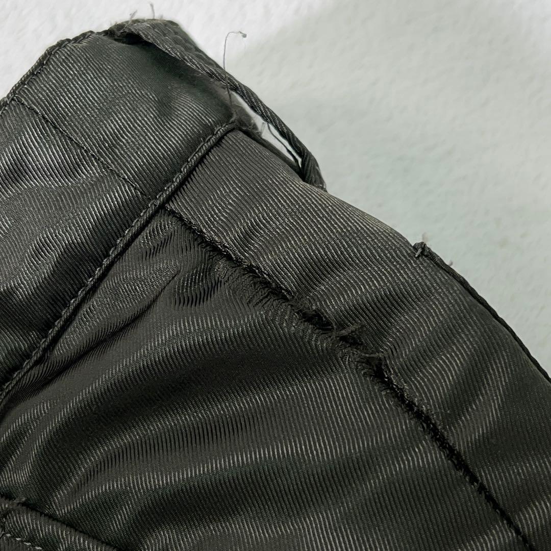 【PEARLY GATES】ゴルフ 中綿パンツ ロゴ刺繍 濃緑 ライダース調